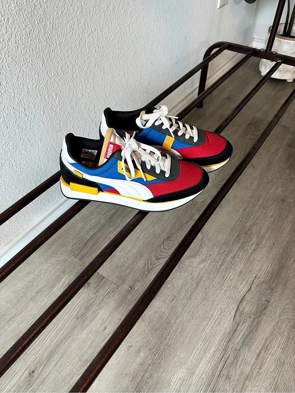 Puma Future Rider Play On Color Block Sneakers Red & Blue